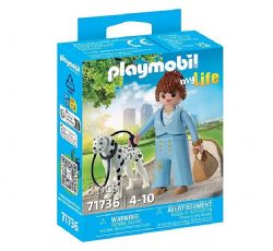 PLAYMOBIL MY LIFE - FEMME D'AFFAIRE AVEC SAC À MAIN ET DALMATIEN #71736